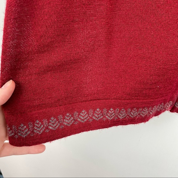 Woolrich Women's XL Acrylic Merino Wool Full Zip Fair Isle Lightweight Sweater - Picture 5 of 12